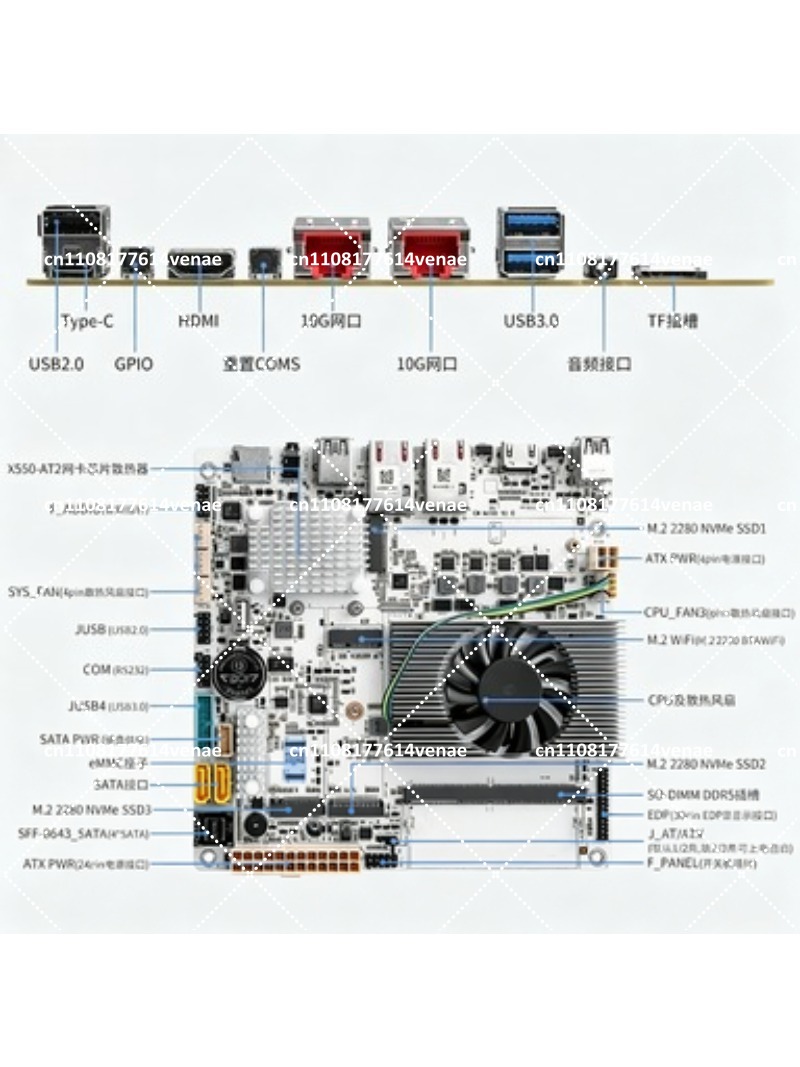 Placa Base NAS de 8 Bahías con - Nas Motherboard 8 Sata Mini Itx reseña y precio