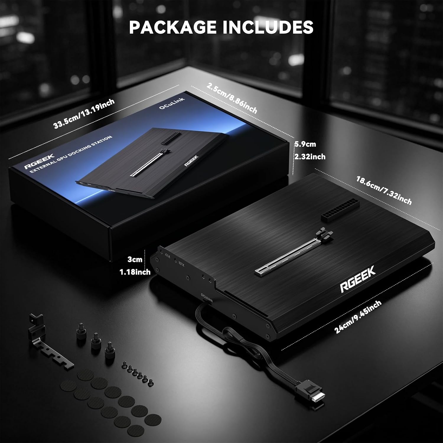 Base OCuLink eGPU PCIe 5.0 x4  - Oculink Egpu Mini Pc reseña y precio